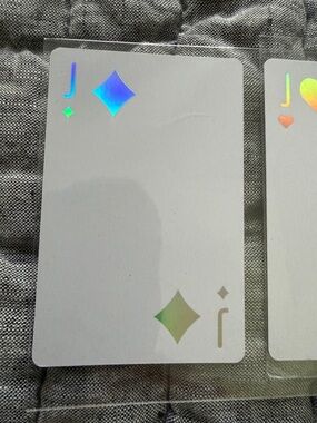 Dior White collectible Cards with Holographic Diamond Accents